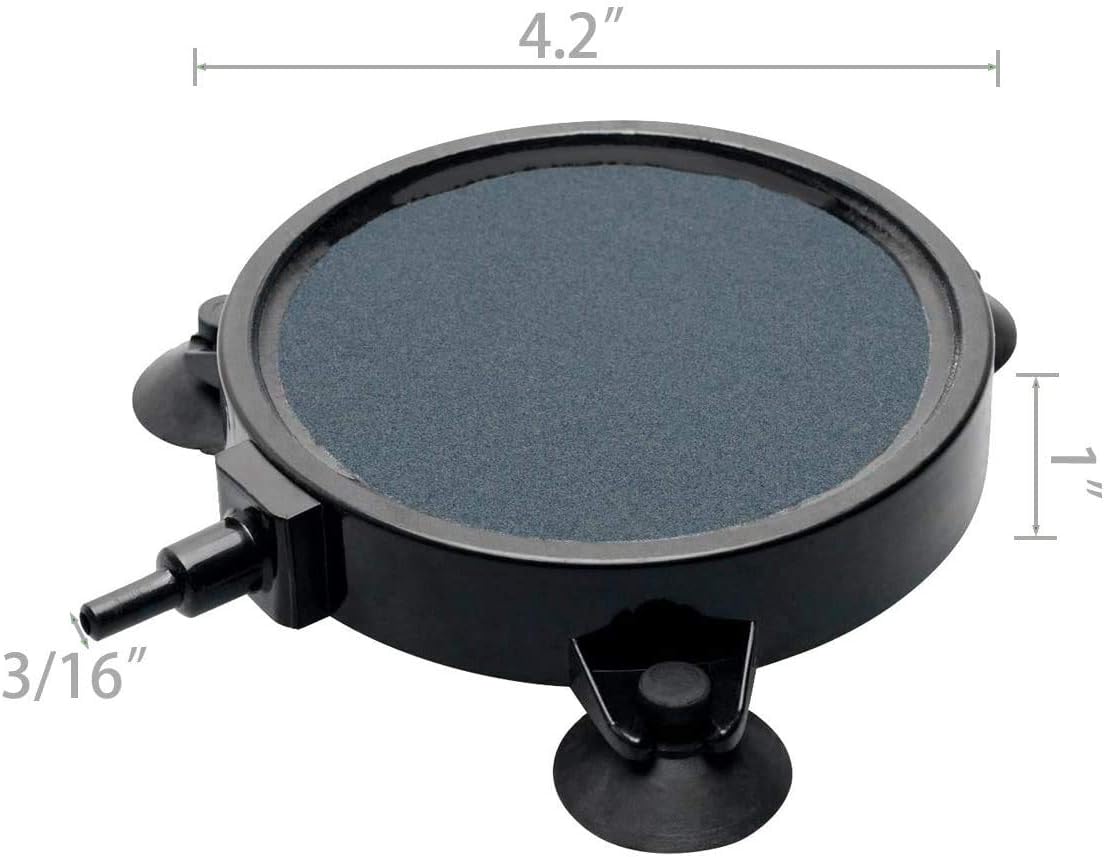 PINVNBY 4.2-Inch Air Stone Disc Bubble Diffuser with Suction Cups - 8 PCS - image 3