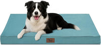 Outdoor Dog Bed for Medium Dogs, Waterproof Dog Crate Bed for Puppy Beds, Orthopedic Egg Crate Foam Pet Bed with Washable and Removable Oxford Cover, Light Blue