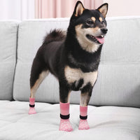 Anti Slip Dog Socks to Prevent Licking Paws - XX-Small (4 Count) / Pink - image 4