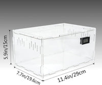 Large Acrylic Reptile Terrarium Breeding Tank 15.3"x9.7"x7.6" – Essentials for Reptiles And Amphibians - Small - image 2
