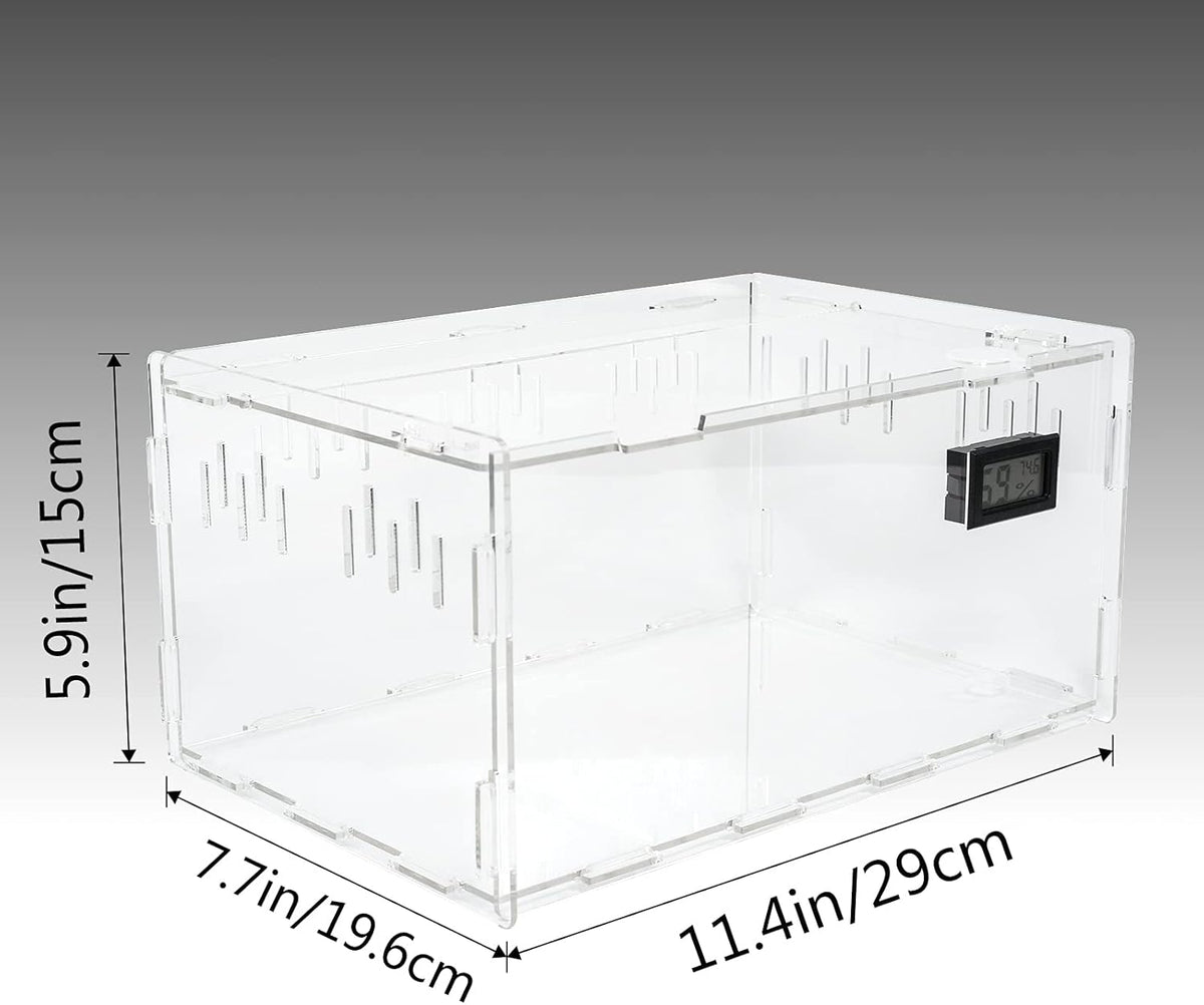 Large Acrylic Reptile Terrarium Breeding Tank 15.3"x9.7"x7.6" – Essentials for Reptiles And Amphibians - Small - image 2