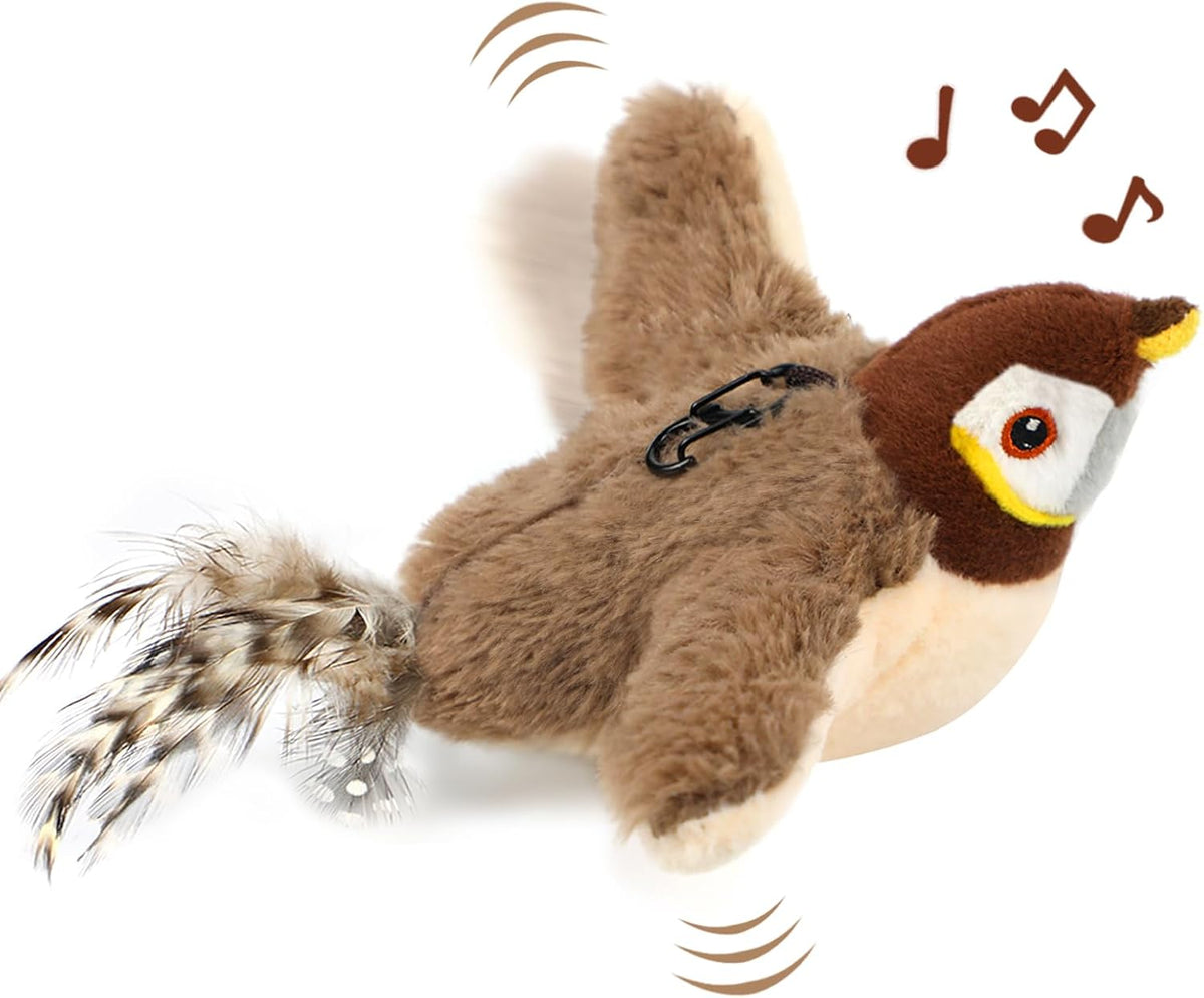Tocirelo Cat Toys Flopping Fish with Catnip - Brown Bird Cat Toy
