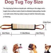 ASOCEA Dog Tug Toy,Bite Jute Pillow Pull Toy Squeaky Dog Toys with Handles – Essentials for Dogs - image 2