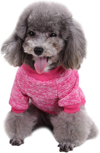 Dog Sweaters for Small Dogs, Soft Fleece Puppy Clothes - Rose red / X-Large - image 2