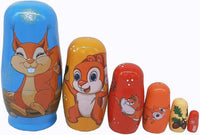 Konrisa set of six hand painted wooden unicorn nesting dolls - view 5
