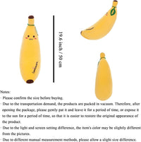 zhidiloveyou Banana Plush Pillow Stuffed Banana Plush Cute Fruit Toy - 19.6 INCH - image 4