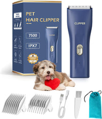 Professional Household Waterproof Low Noise Pet Hair Clippers - Ts006-blue