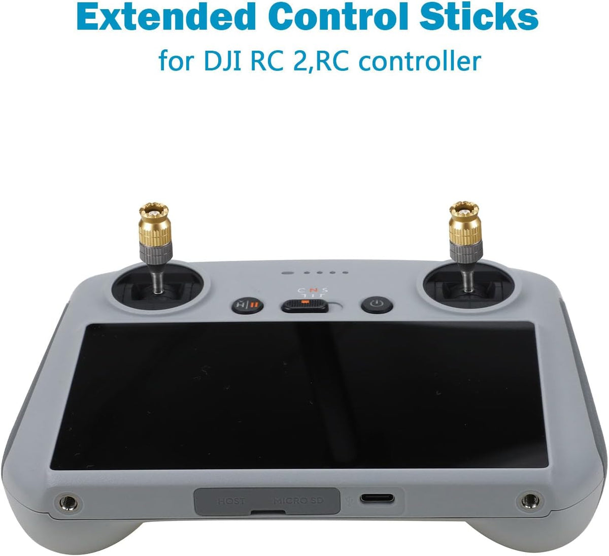 Hanatora aluminum extension joysticks for DJI RC and RC 2 drone controllers, pair - view 4
