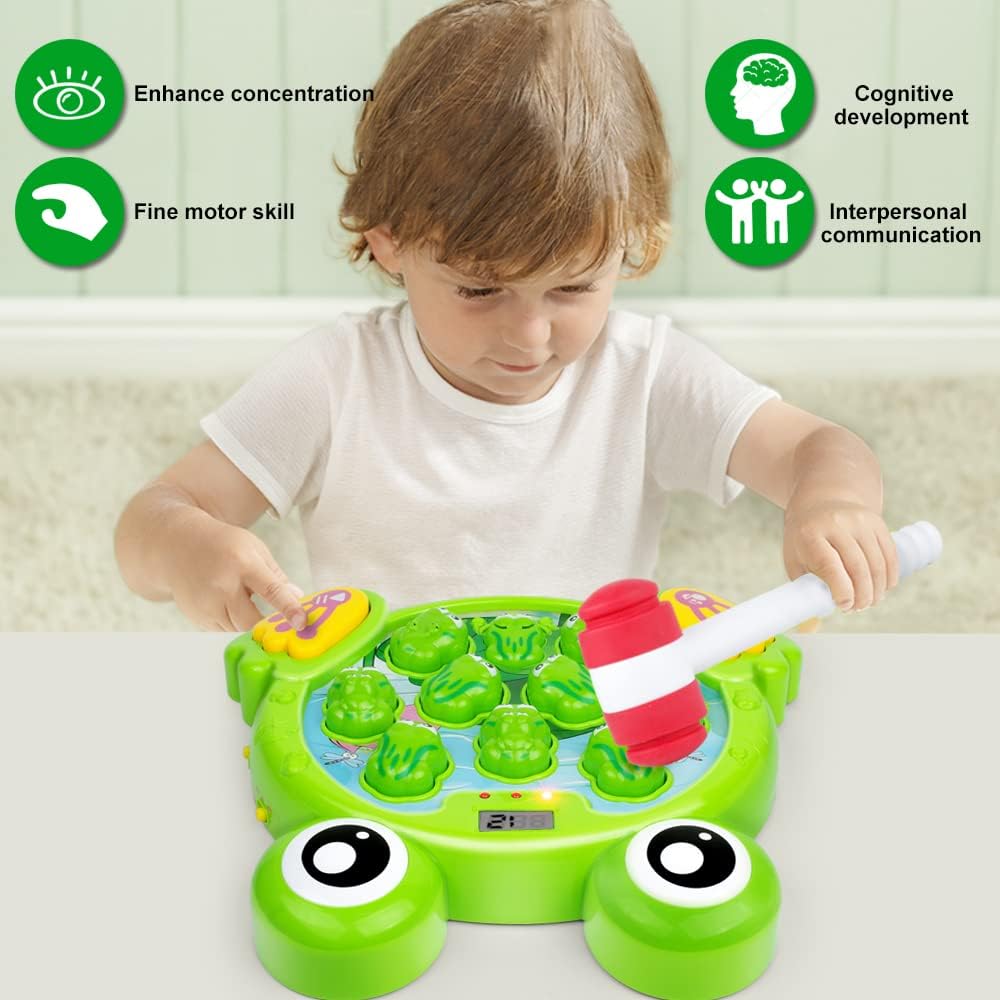 YEEBAY Whack A Frog Game with 2 Hammers - image 4