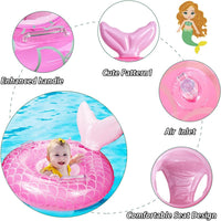 UMBWORLD baby swim float with seat and handle in pink unicorn style - view 16