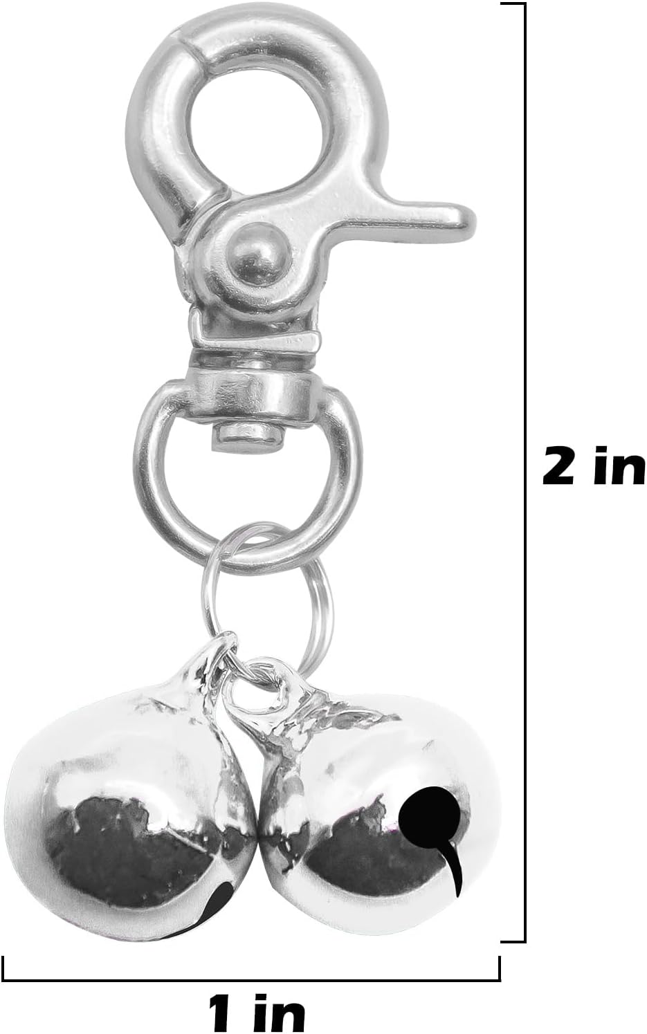 Cat Bell 2 Pack, Pet Collar Bells for Cats and Dogs - Silver / Small - image 3