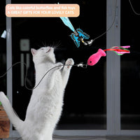 Cat Wand Toys Interactive Kitten Toys for Indoor Cats-2Pcs – Essentials for Cats - 12 PCS