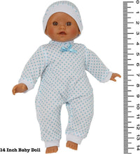 New York Doll Collection 11 inch soft body baby doll in polka dot onesie with pacifier and blanket - view 22