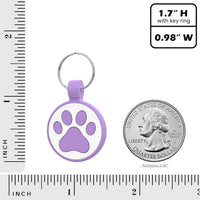 Personalized Dog Tag, Laser Engraving QR Code - Small Breeds - 1" / Purple - image 2