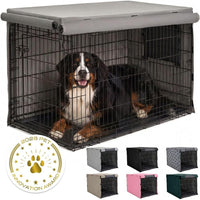 GORILLA GRIP Dog Enclosure Crate Cover Kennel Cage Topper 42in - Gray / 48" X 30" X 33"