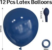 ASIYUHY Red Balloons 18 Inch 12 Pack Large Latex Party Balloons – Fun for Kids & Family - Navy Blue Balloons - image 2