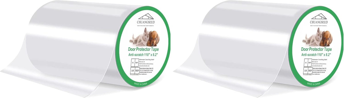 Door Protector from Dog Scratching 118" x 8.2" Cat Scratch Door Frame - 118" x 8.2" (Pack of 2)