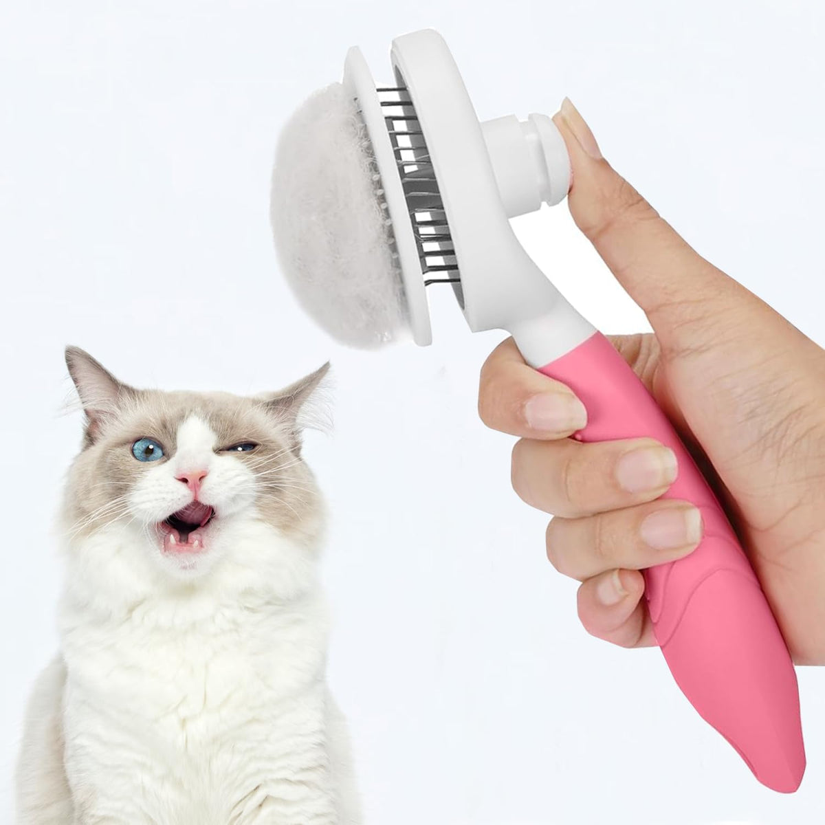 Self Cleaning Slicker Brush - 1Pack Pink - image 2