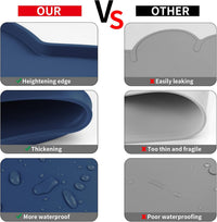 Silicone Pet Placemat for Dogs and Cats - 23.4"L x 15.7"W / Navy Blue - image 4