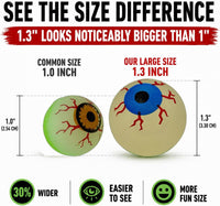 GiftExpress 24ct 1.3" Extra Large Glow in the Dark Eyeballs Bouncy - 24 - image 3