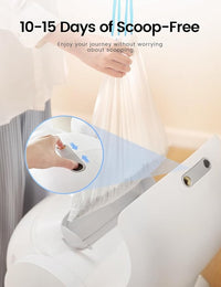 Self Cleaning Cat Litter Box, Ultra-Safe Protection Automatic Cat Litter Box, APP Control/Lower Entry/Large Capacity with 3 Rolls Liners & Mat LELOPETS