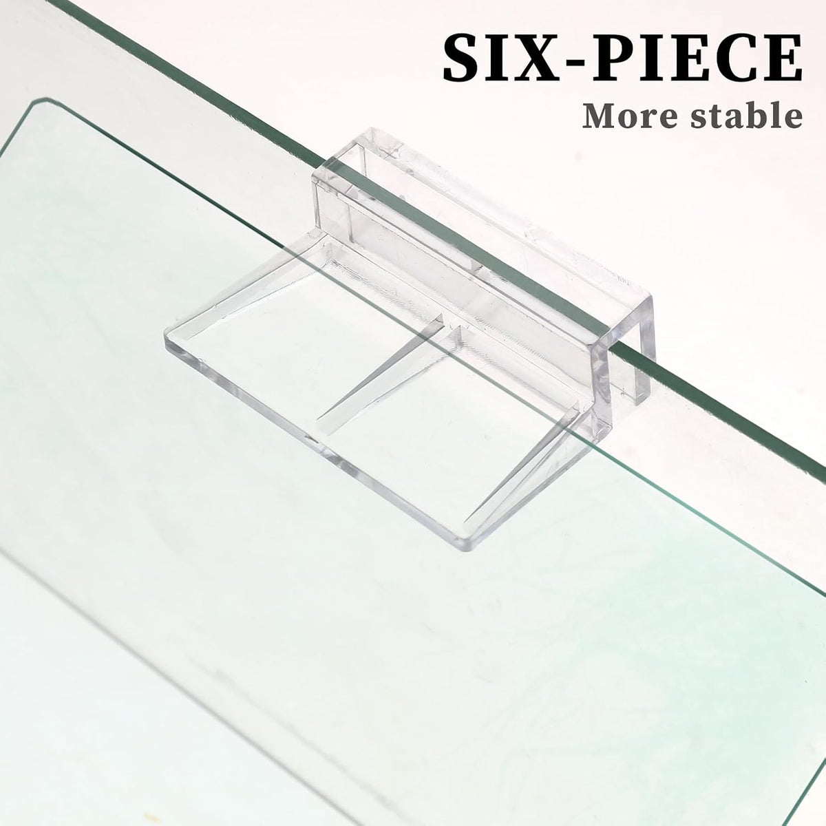 Sliverdew 6 PCS Aquarium Lid Clips, Plastic Fish Tank Cover - for 6mm thickness - image 2