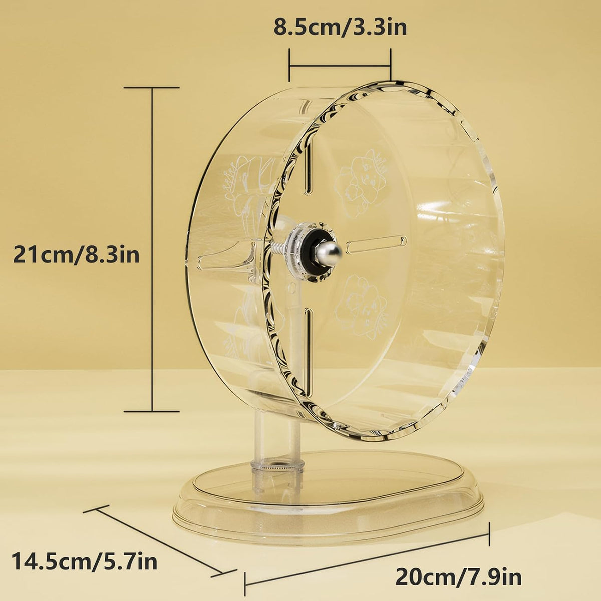 8.3in Gerbil & Hamster Wheel – Essentials for Small Pets - 8.3inch - image 2
