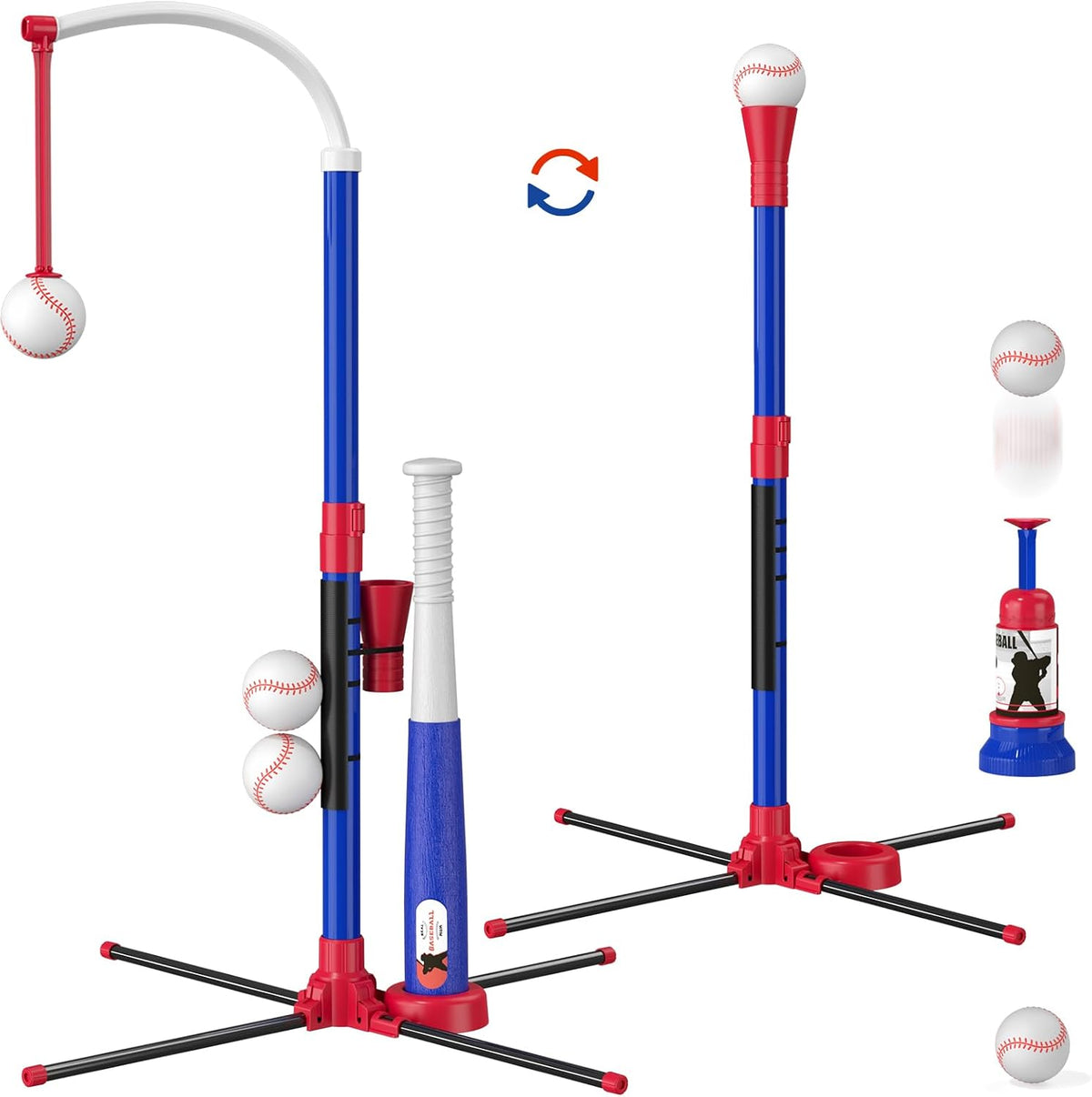 HYES 3-in-1 Baseball Set for kids Auto Pitching Machine – Fun for Kids & Family - Blue