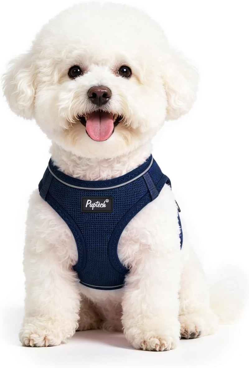 PUPTECK Dog Harness for Puppy and Small Sized Dogs - New XS(CHEST 12.8"-14.8") / Blue