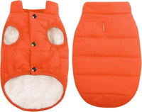 ASENKU Dog Winter Coat Dog Fleece Puffer Jacket for Small Medium - XXX-Large / Orange
