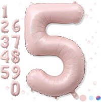 40'' Purple K-pop Number 5 Balloon for Girl 5th Birthday Party - Baby Pink / Number 5 - XXL