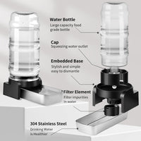 Marchul 1.1 Gallon Cat Water Dispenser - 2.4 Gallon Waterer + Mat - image 3