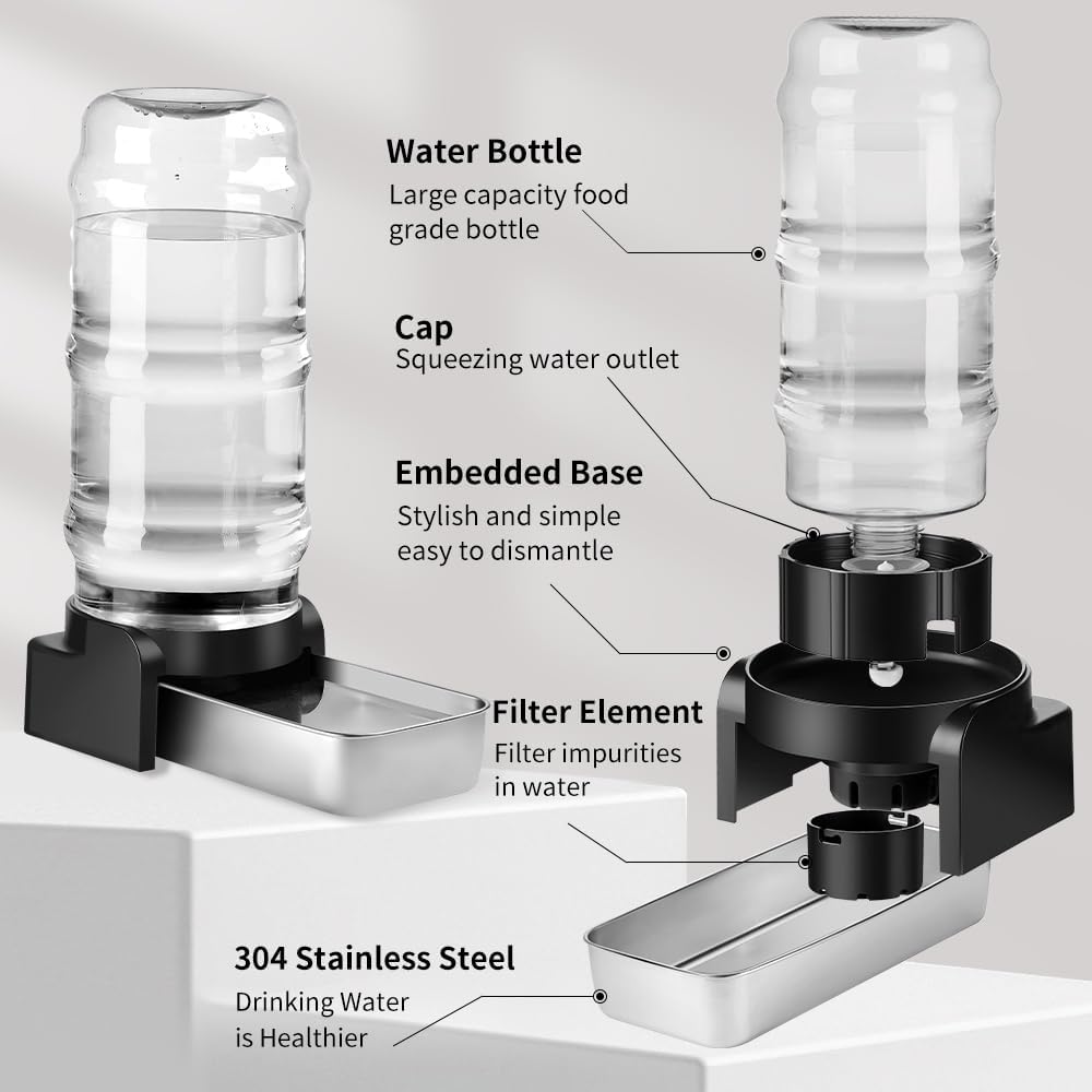 Marchul 1.1 Gallon Cat Water Dispenser - 2.4 Gallon Waterer + Mat - image 3