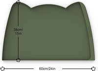OHMO Cat Food Mat, Silicone Pet Feeding Mat, 18x9.8 - 24"L x 15"W / Camouflage Green - image 2