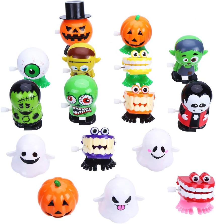 CCINEE Halloween wind-up toys, 16 piece set of clockwork pumpkins, ghosts and zombies - view 2