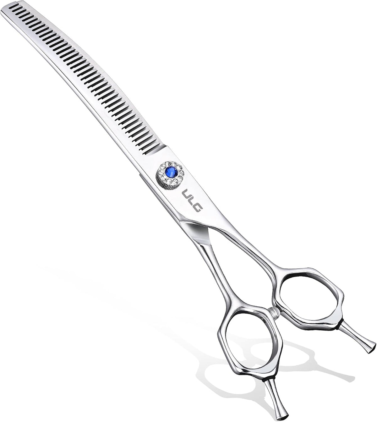 ULG Curved Dog Grooming Shears, 440C Stainless Steel - 7.0 Inch (Thinning)