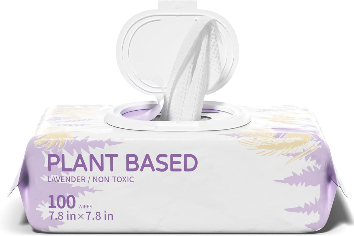 IMMHABI 400 Count Hypoallergenic Dog Wipes - Lavender / 100PCS