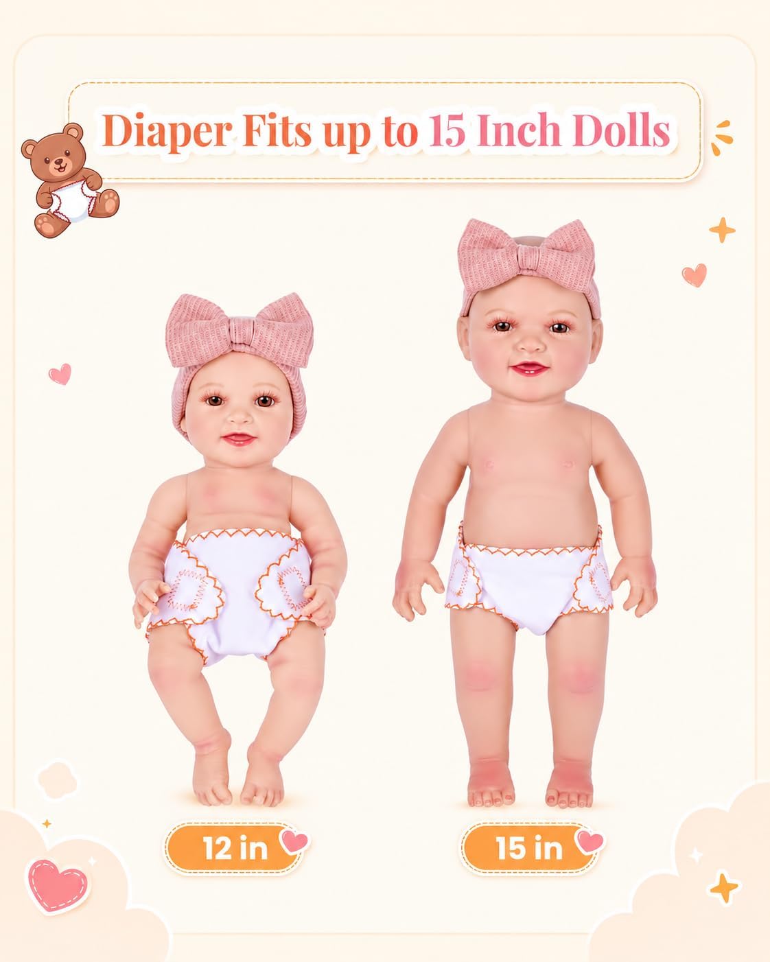 BABESIDE Baby Doll Diapers - image 4