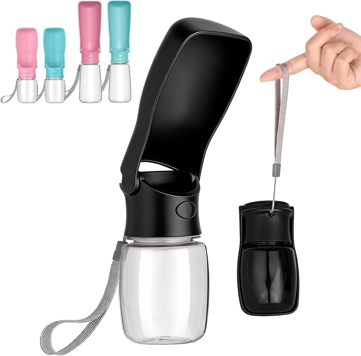 Portable Dog Water Bottle - Black / 12oz