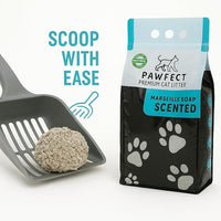Marseille Soap Scented Cat Litter – 9.6 lb / 5L, Fast Clumping, Natural Odor Absorption, Lightweight Formula, Made with Turkish White Bentonite
