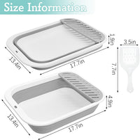 Fhiny Open Cat Litter Box - Grey-M / 1PCS - image 4