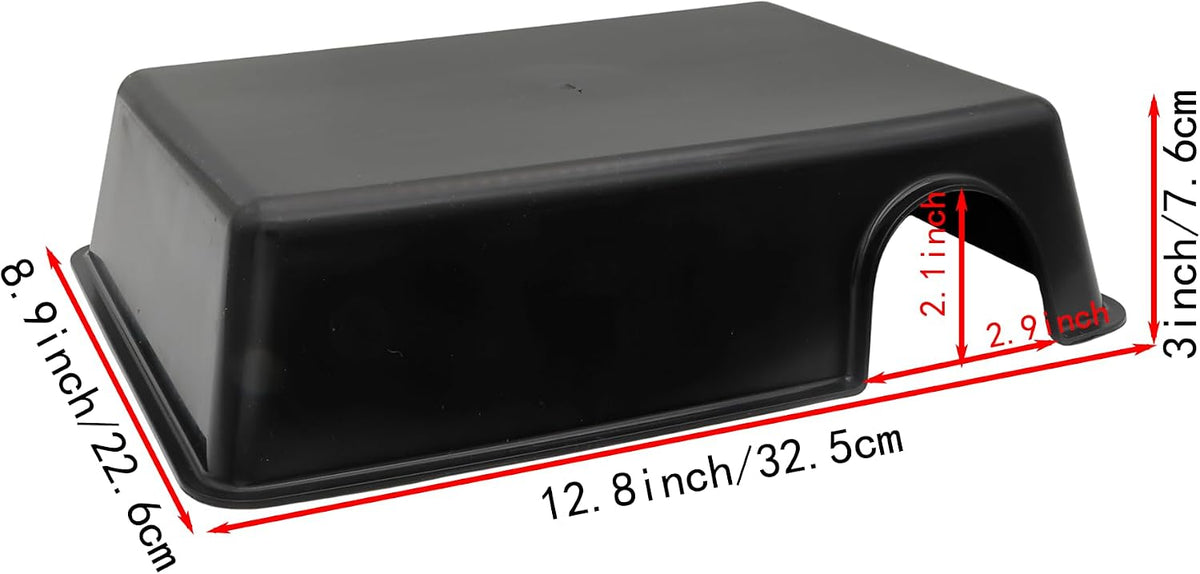 Reptile Hide Box Snake Hide Feel Secure and Safe, Gecko Hide - Black / XL 2 Pcs - image 2