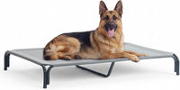 Elevated Dog Bed Raised Outdoor Dog Cot for Large Dogs - XXL-53.9"L×35.8"W×7.9"Th / Grey