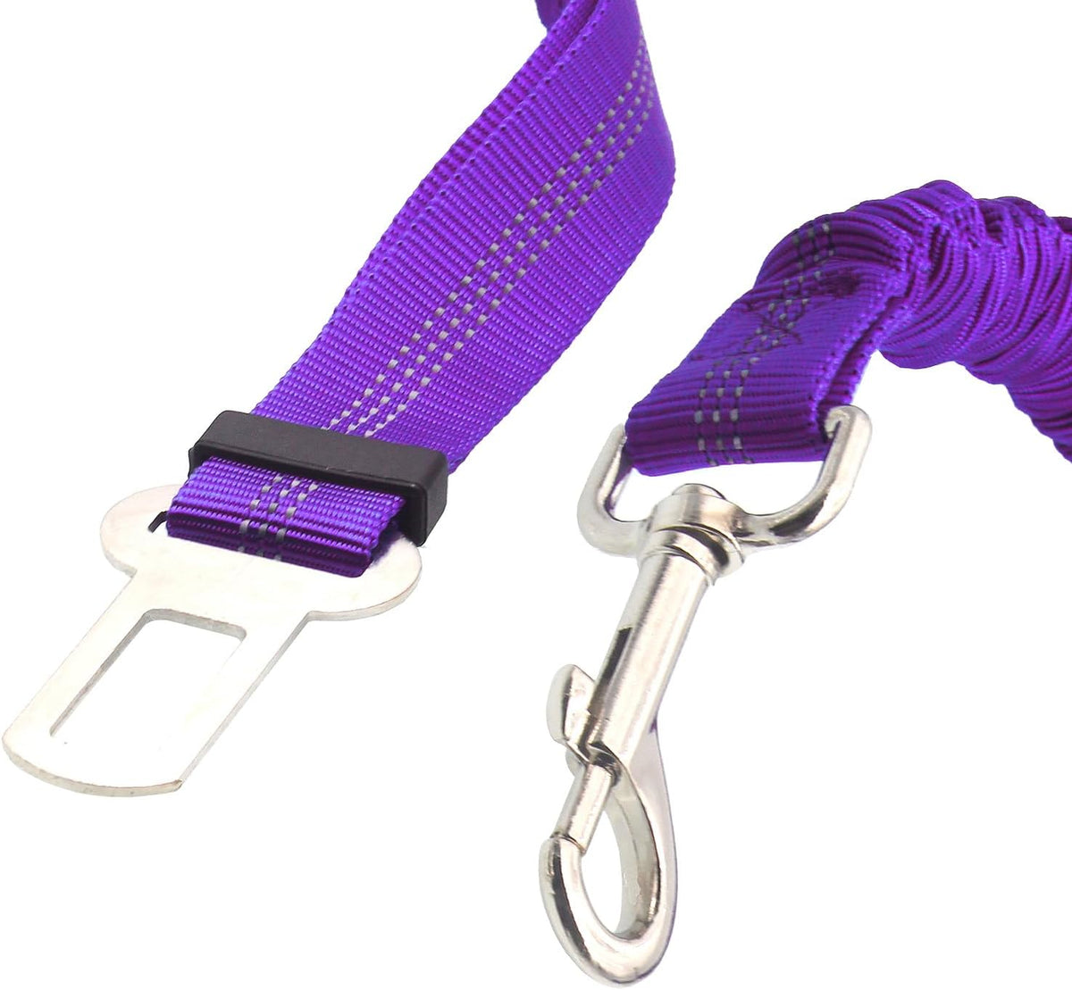 2 Dog Car Harness Seatbelt Seat Belt Leash Travel Accessories Bungee - Purple / 2 Packs - image 2