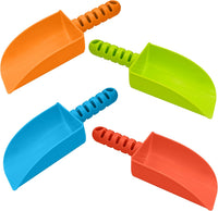 4E's Novelty Beach Shovels for Kids, Heavy Duty Plastic