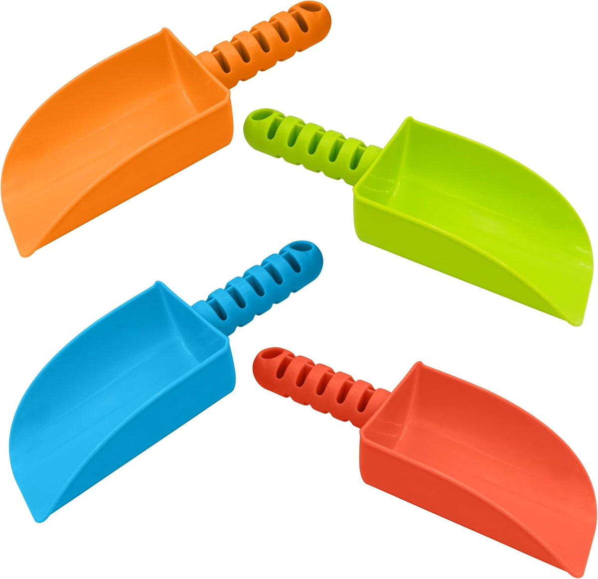 4E's Novelty Beach Shovels for Kids, Heavy Duty Plastic
