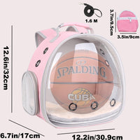Portable Small Animal Backpack Travel Breathable Pet Carrier Bag - PNK+PNK / Backpack+Bag - image 2