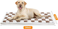 Dog Bed Mat for Car Back Seat Extenders, Washable Non-Slip Travel Cover for Back Seat - 24.8"x54", Brown
