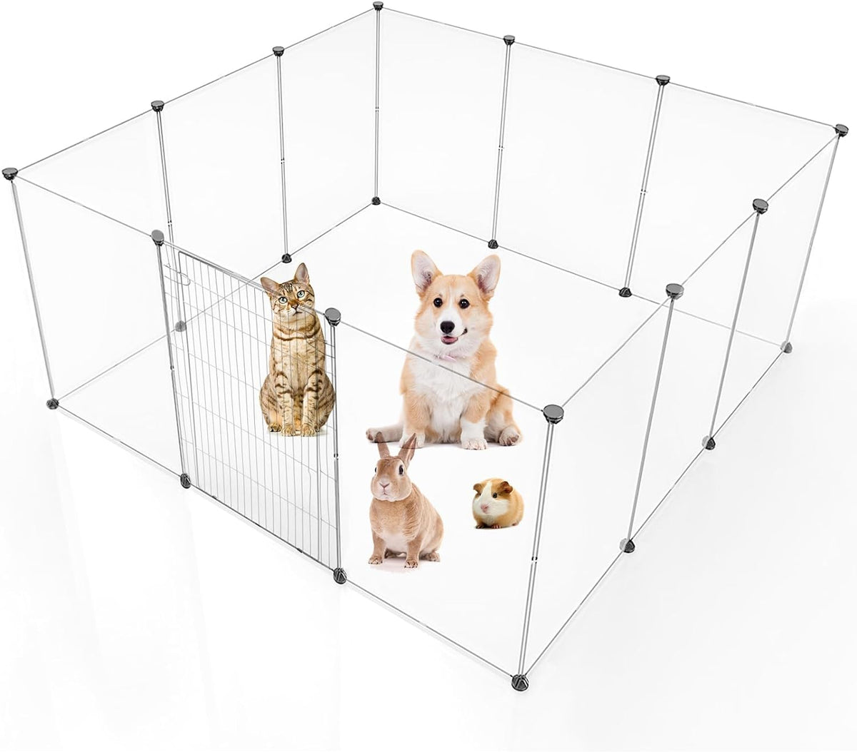 BRIAN & DANY Dog Playpen Portable for Small Animals - 70.8"L x 35.4"W x 29.5"H