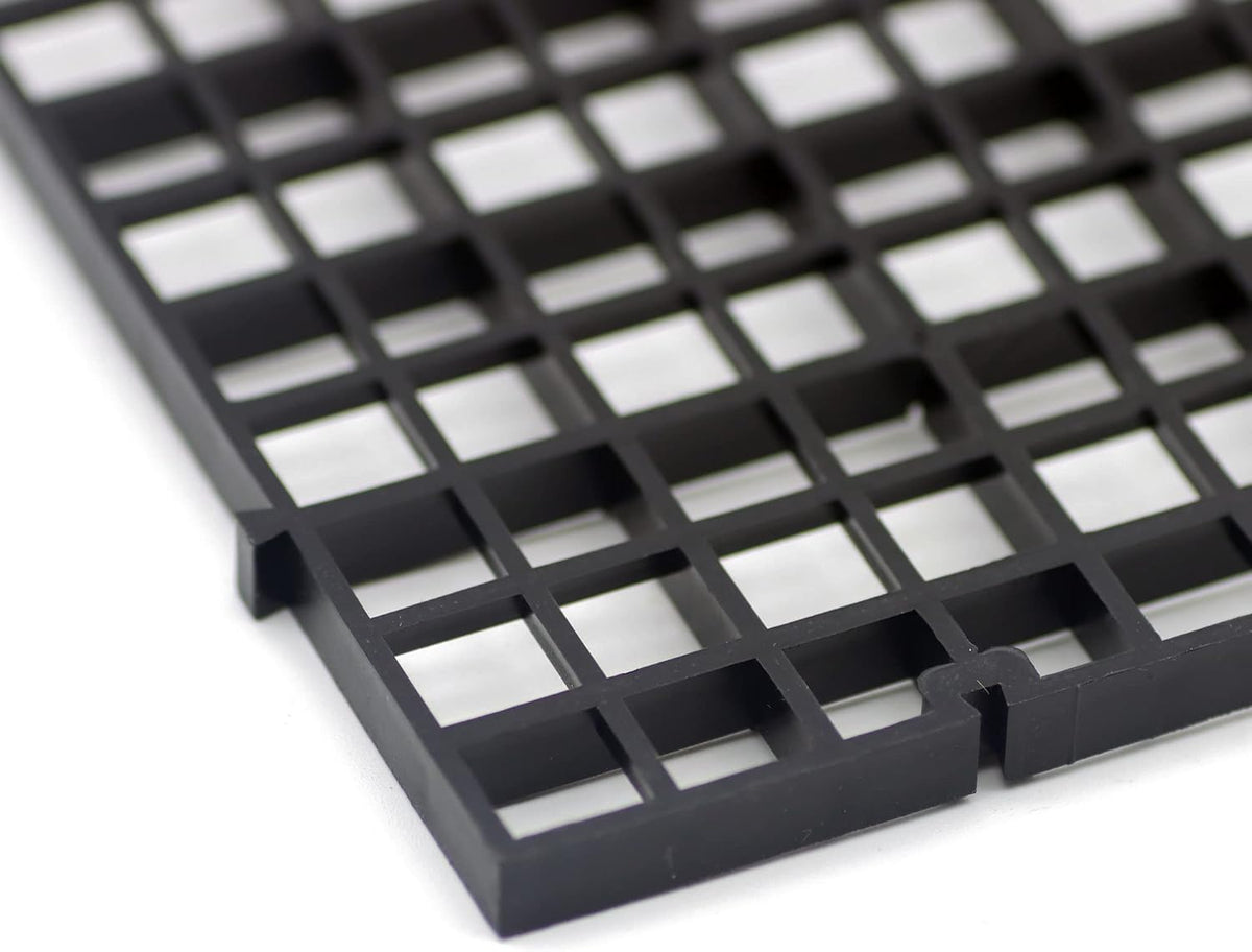 Aquarium Plastic Grid Divider Tray Egg Crate - Black 2 Pcs S - image 3